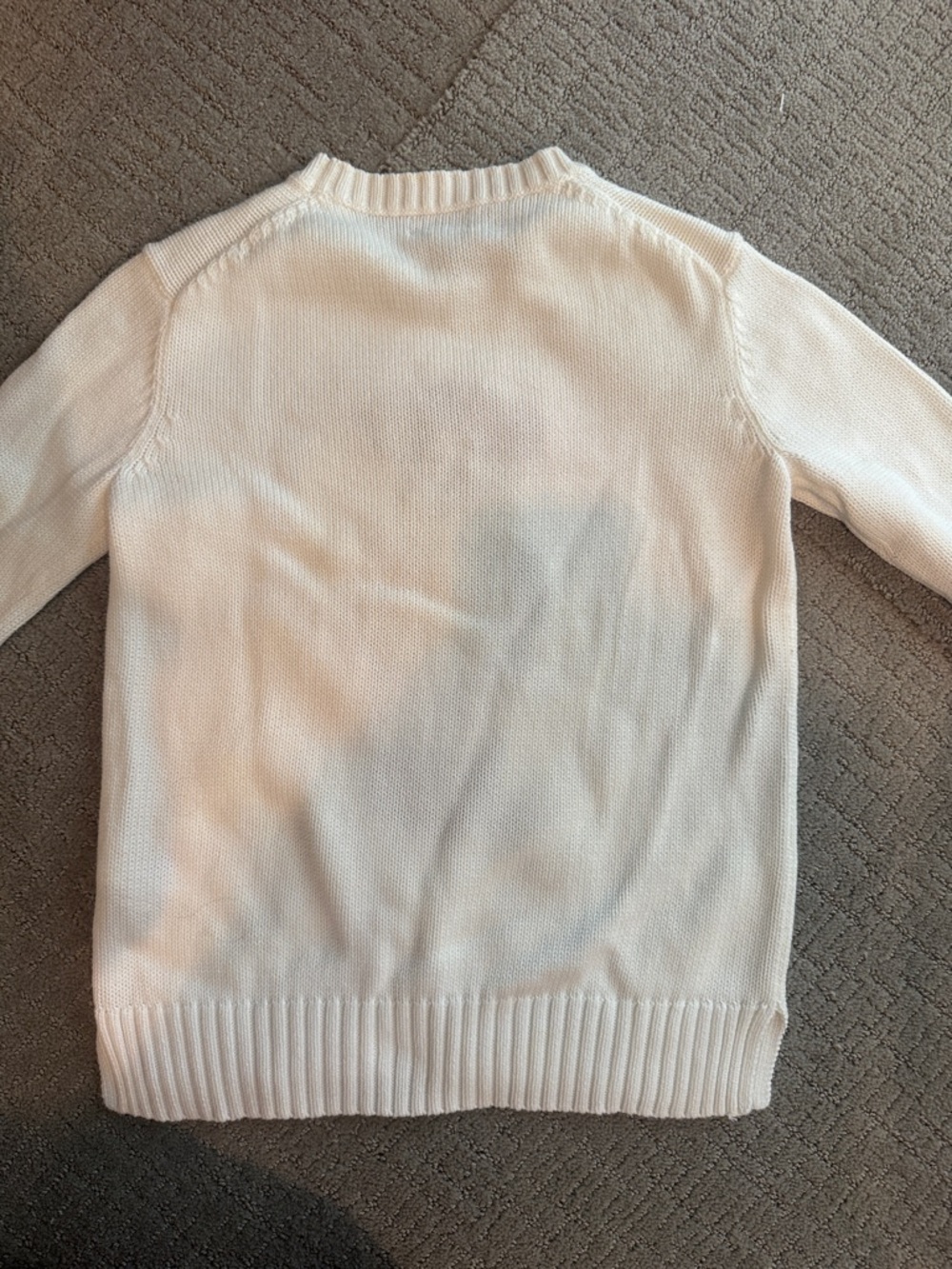 Polo by Ralph Lauren Cream Crewneck Sweater with Teddy Motif - Picture 4 of 4